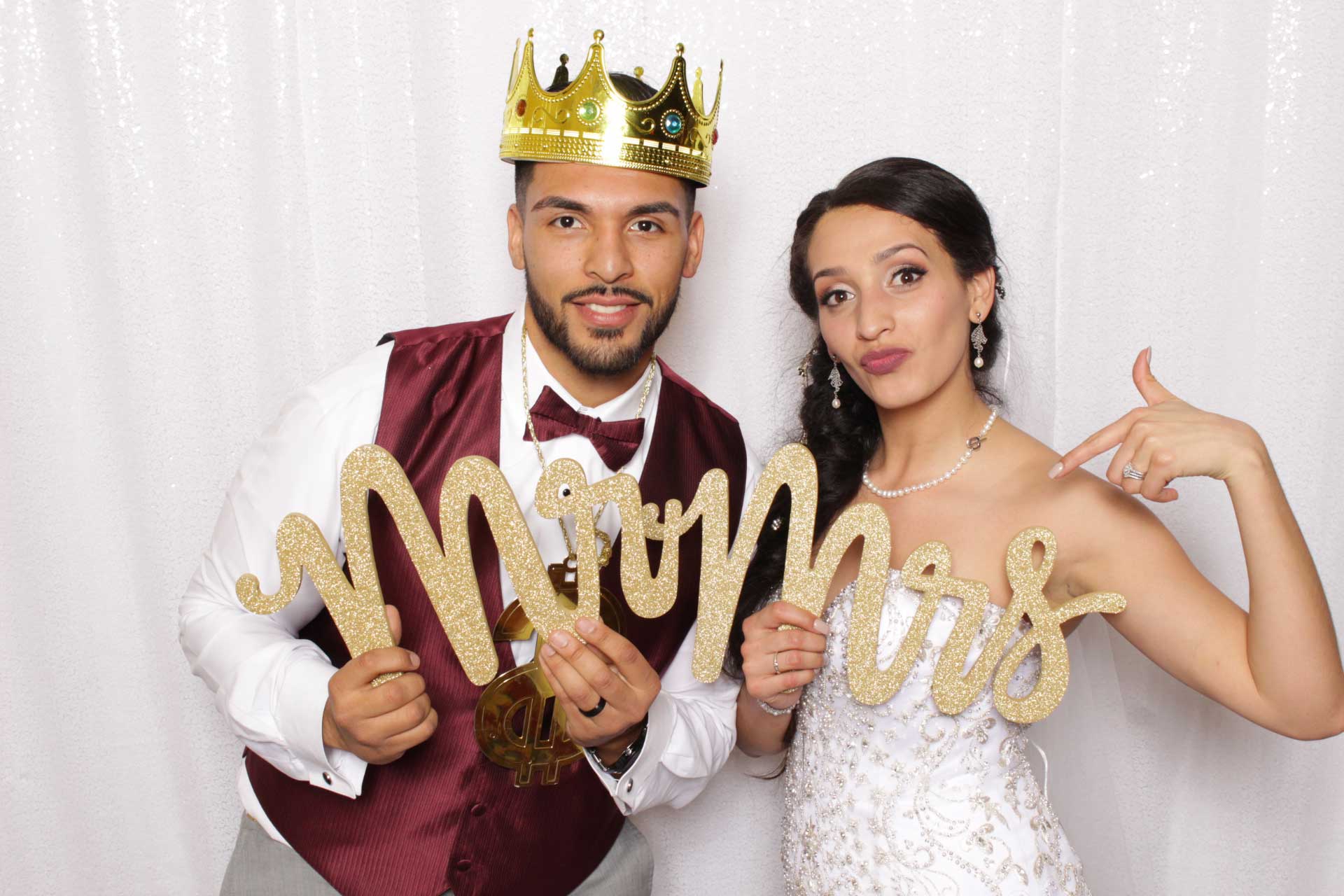 Stylish Couple in Photo Booth